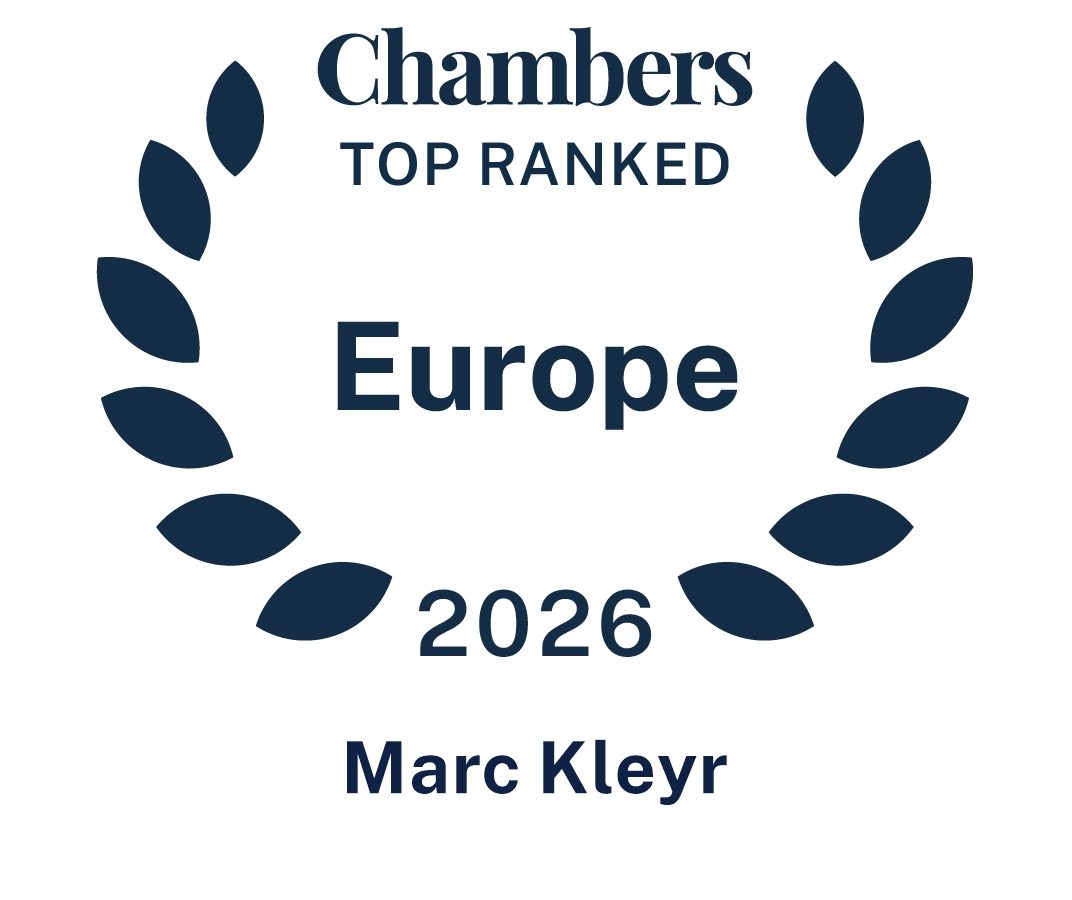 Chambers Europe 2026: Marc KLEYR recognised as Eminent Practitioners in Dispute Resolution